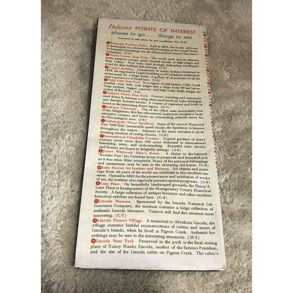 Vintage Phillips 66 Indiana Highway Maps 1962 - Picture 2 of 2